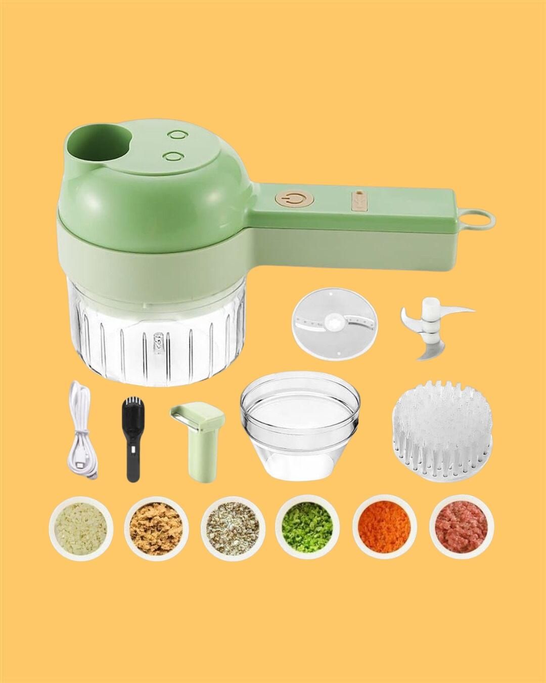 Wolvex 4 in 1 Portable Electric Vegetable Cutter
